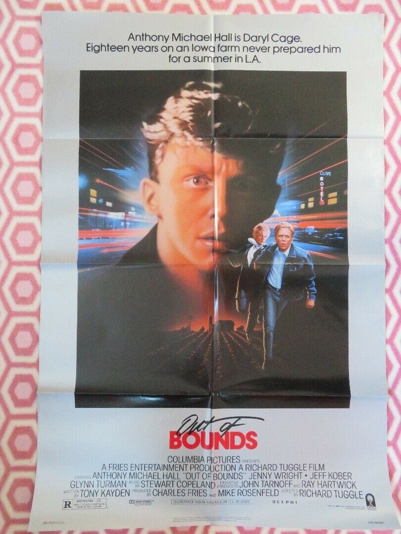 OUT OF BOUNDS US ONE SHEET POSTER ANTHONY MICHAEL JENNY WRIGHT 1986