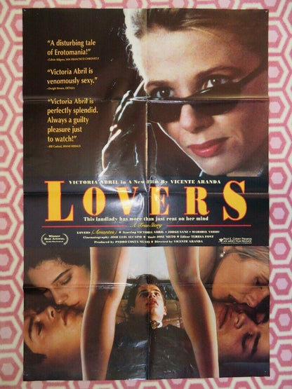 LOVERS UK ONE SHEET (27"x 41") POSTER VICENTE ARANDA VICORIA ABRIL JORGE SANE