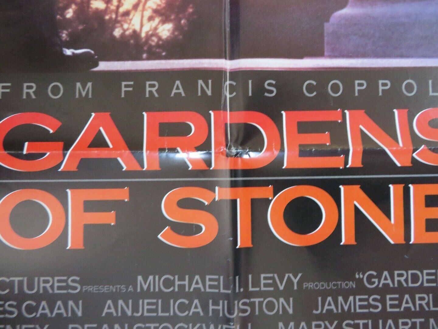 GARDENS OF STONE US ONE SHEET POSTER JAME CAAN ANJELICA HUSTON 1987