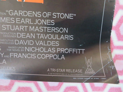 GARDENS OF STONE US ONE SHEET POSTER JAME CAAN ANJELICA HUSTON 1987