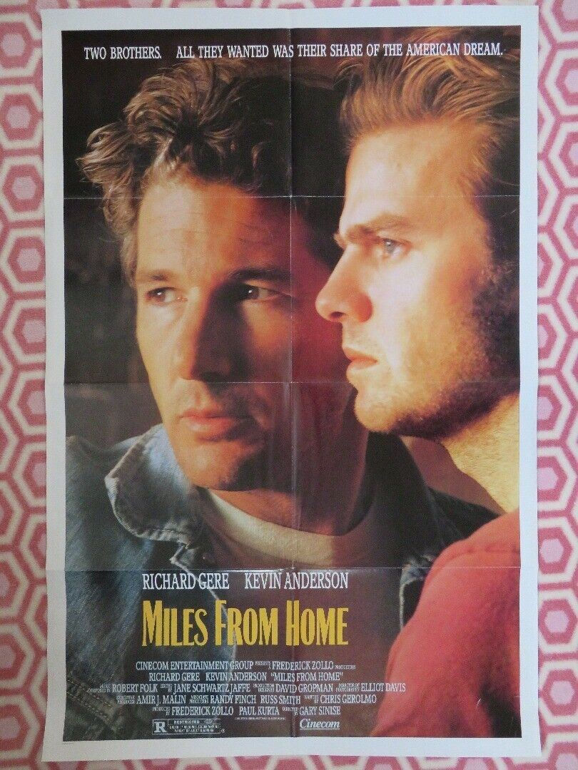 MILES FROM HOME US ONE SHEET POSTER RICHARD GERE KEVIN ANDERSON 1988