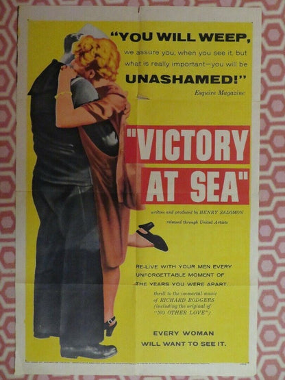 VICTORY AT SEA US ONE SHEET POSTER RICHARD RODGERS HENRY SALOMON 1954