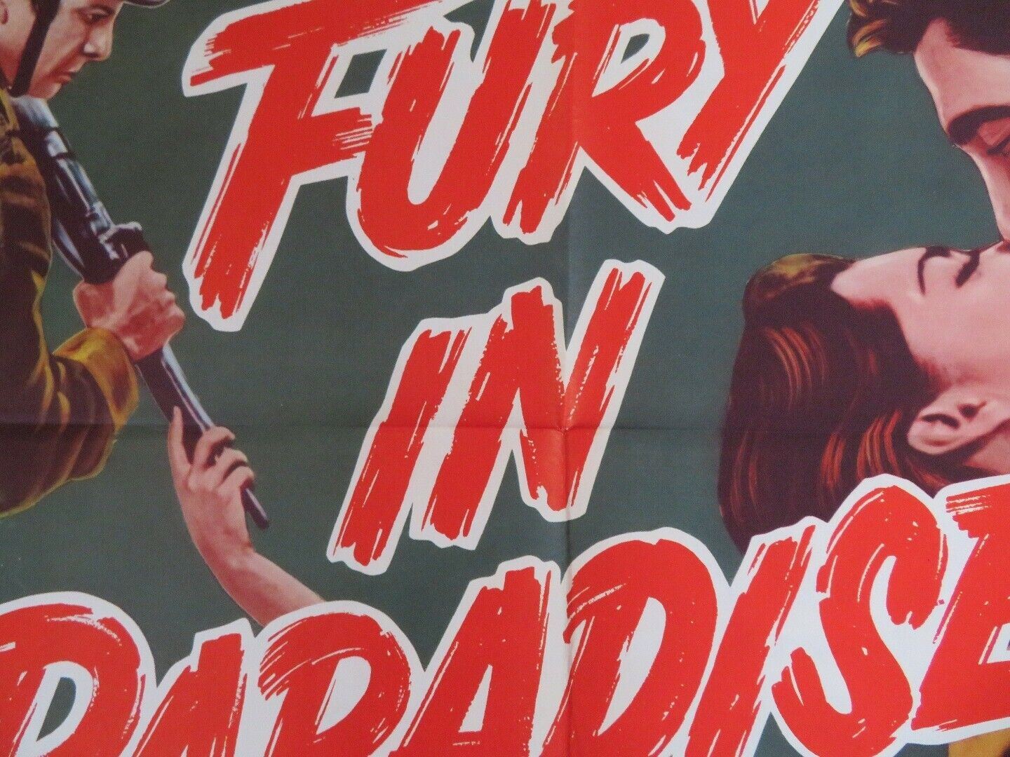 FURY IN PARADISE ONE SHEET FOLDED COLOUR POSTER PETER THOMPSON REA ITURBIDE