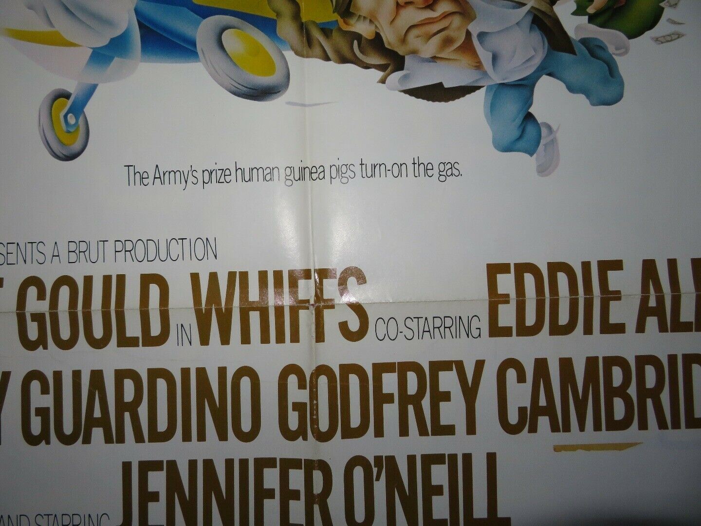 WHIFFS ONE SHEET POSTER FOLDED ELLIOTT GOULD EDDIE ALBERT JENNIFFER O'NEIL