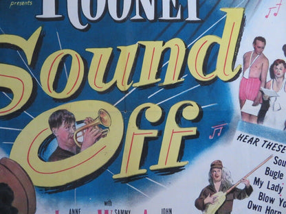 SOUND OFF US ONE SHEET POSTER MICKEY ROONEY ANNE JAMES 1952