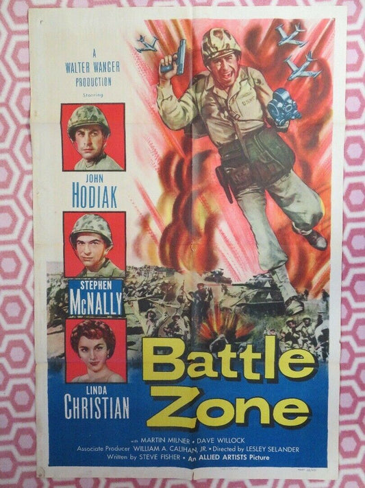 BATTLE ZONE US ONE SHEET POSTER JOHN HODIAK STEPHEN MCNALLY 1952