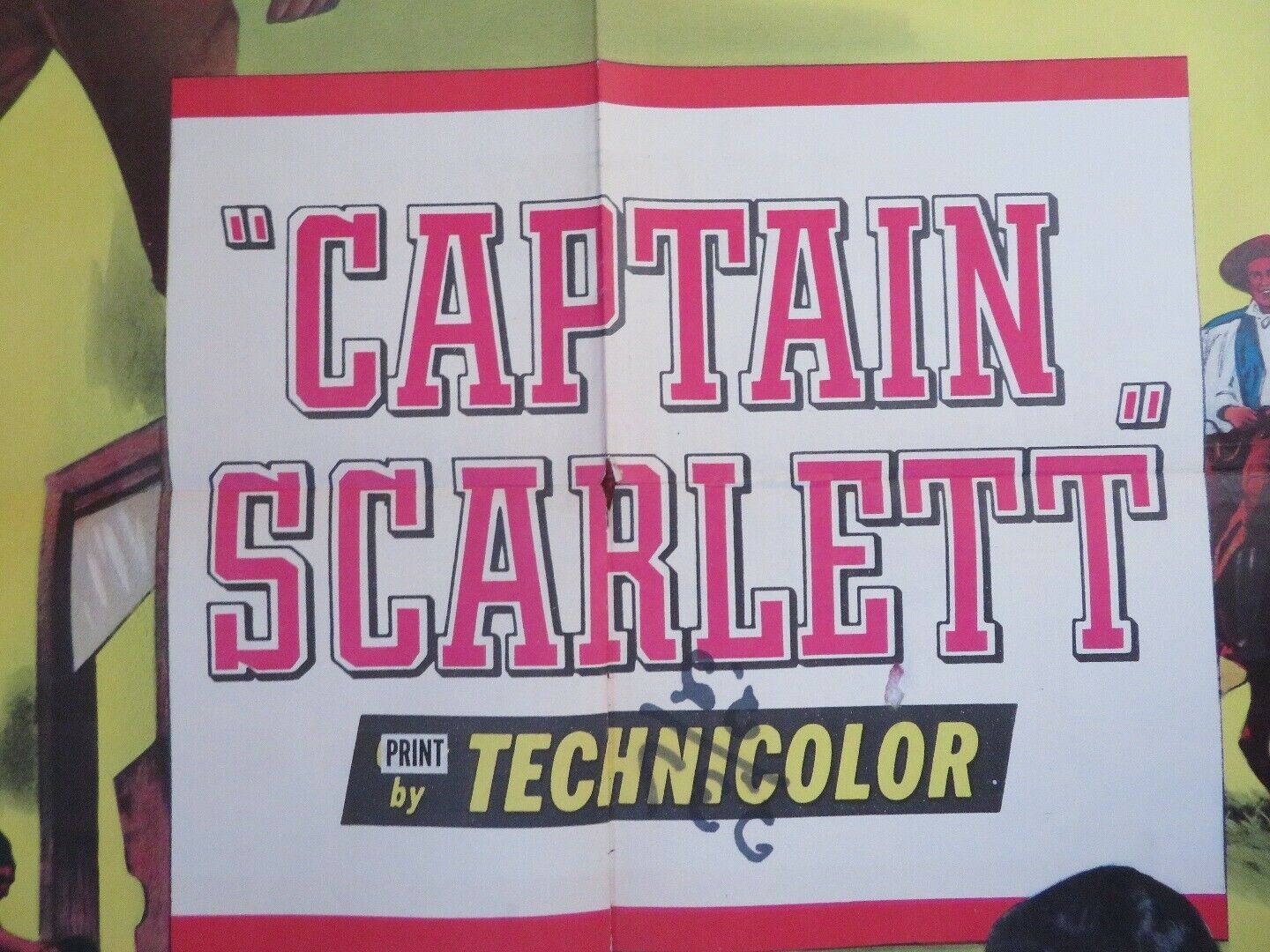 CAPTAIN SCARLETT US ONE SHEET POSTER RICHARD GREENE LEONORA AMARA '52