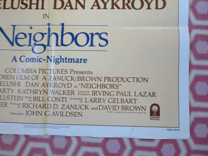 NEIGHBORS US ONE SHEET POSTER JOHN BELUSHI DAN AYKROYD THOMAS BERGER