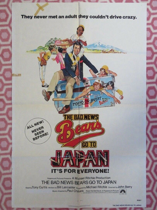 THE BAD NEWS BEARS GO TO JAPAN US ONE SHEET POSTER TONY CURTIS 1978