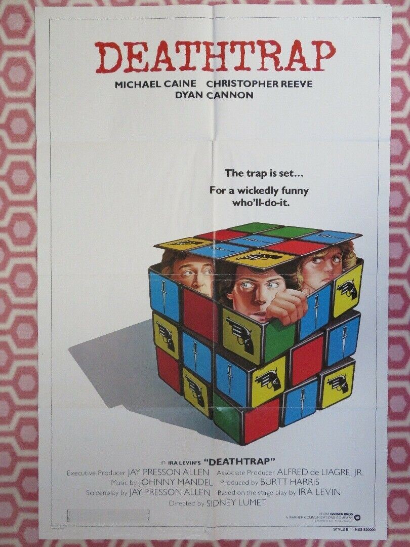 DEATHTRAP US ONE SHEET  STYLE B POSTER MICHAEL CAINE CHRISTOPHER REEVE