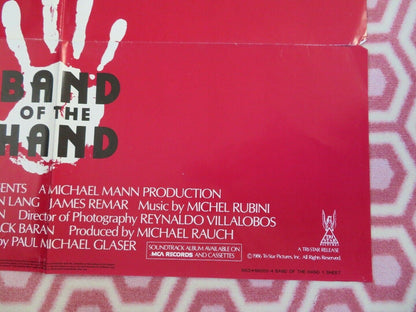 BAND OF THE HAND US FOLDED ONE SHEET POSTER STEPHEN LANG JAMES REMAR 1986