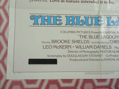 THE BLUE LAGOON US ONE SHEET POSTER BROOK SHIELDS CHRISTOPHER ATKINS