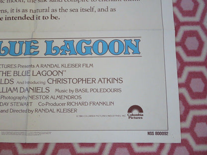 THE BLUE LAGOON US ONE SHEET POSTER BROOK SHIELDS CHRISTOPHER ATKINS