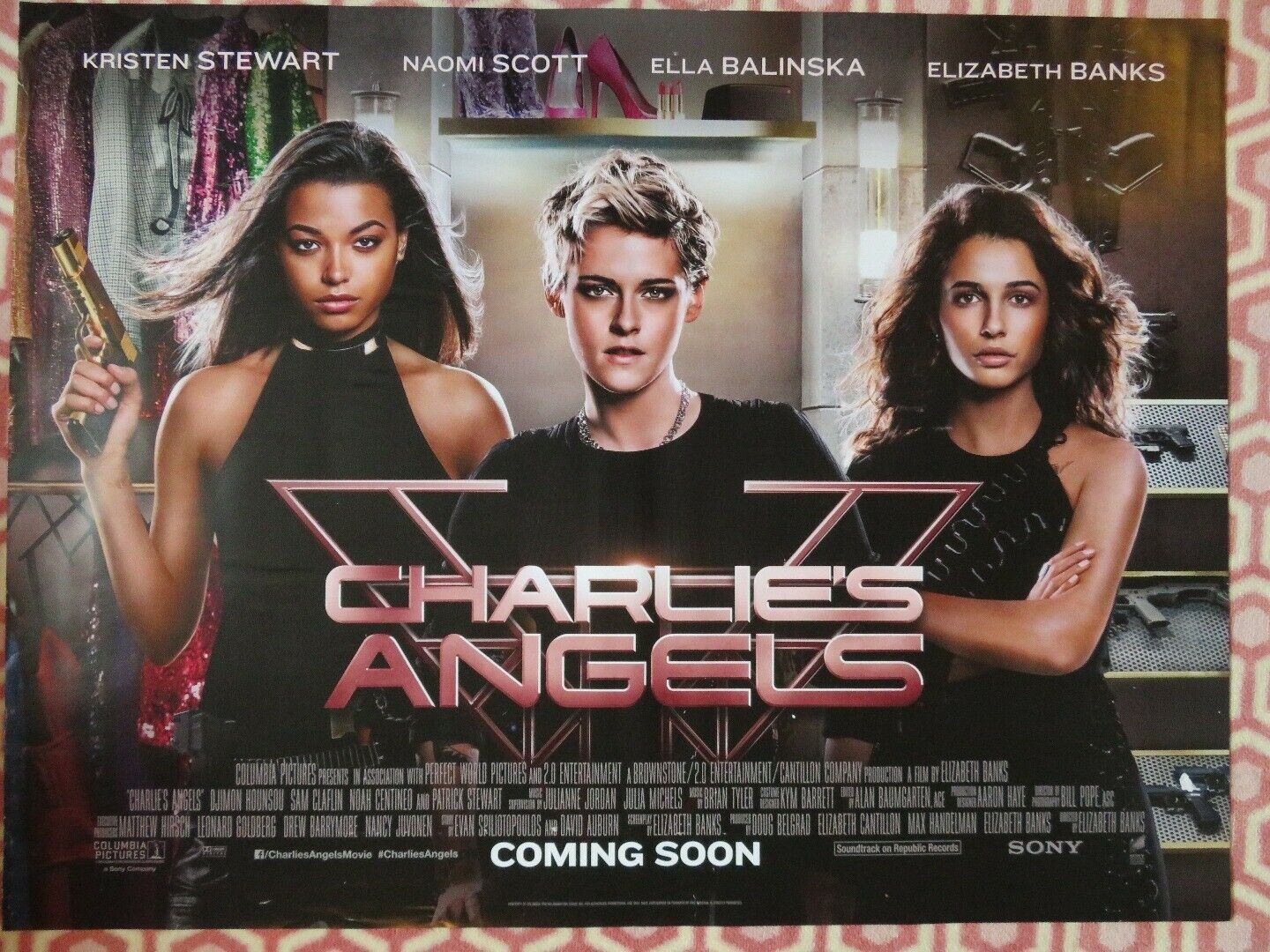 CHARLIES ANGELS BRITISH QUAD (30"x 40")ROLLED POSTER KIRSTEN STEWART NAOMI SCOTT