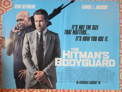 THE HITMANS'S BODYGUARD BRITISH QUAD (30"x 40") ROLLED POSTER RYAN REYNOLDS 2017