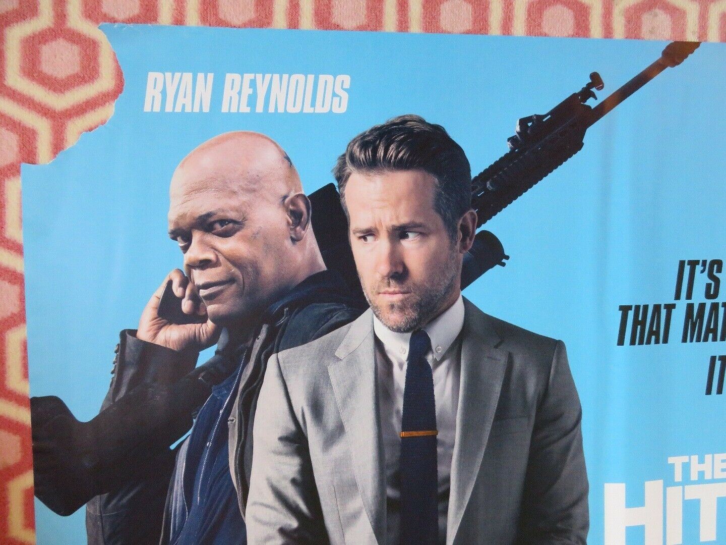 THE HITMANS'S BODYGUARD BRITISH QUAD (30"x 40") ROLLED POSTER RYAN REYNOLDS 2017