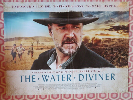 THE WATER DIVINER BRITISH QUAD (30"x 40") ROLLED POSTER RUSSELL CROWE J. FRASER