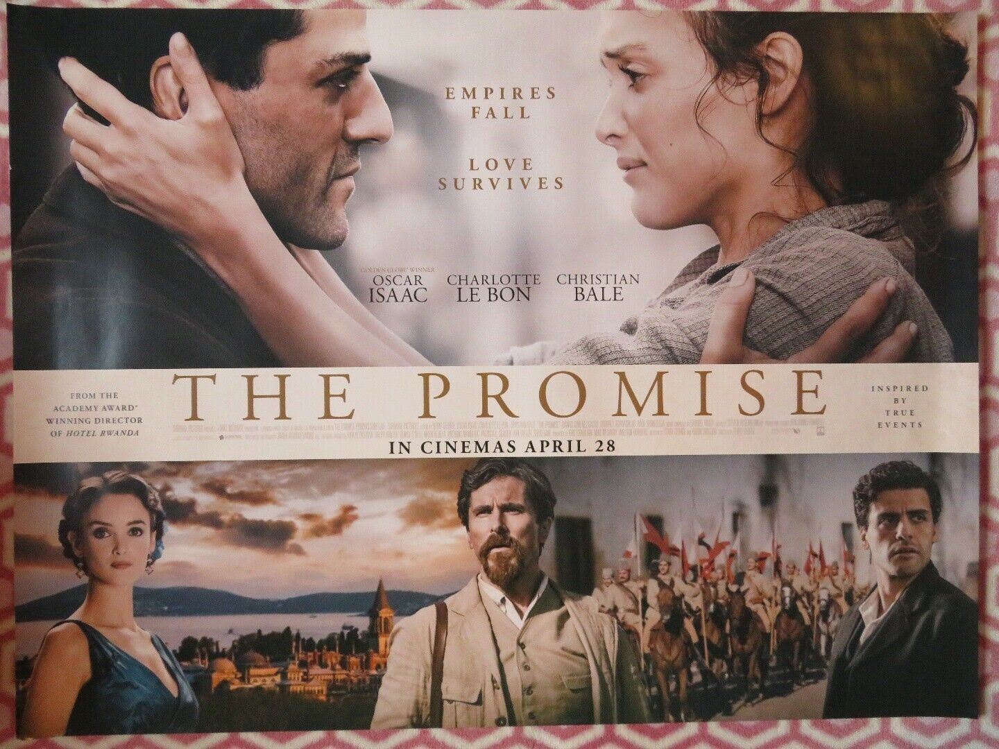 THE PROMISE BRITISH QUAD (30"x 40") ROLLED POSTER CHRISTIAN BALE OSCAR ISSAC '16