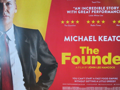 THE FOUNDER QUAD (30"x 40") ROLLED POSTER MICHAEL KEATON JOHN LEE HANCOCK 2016