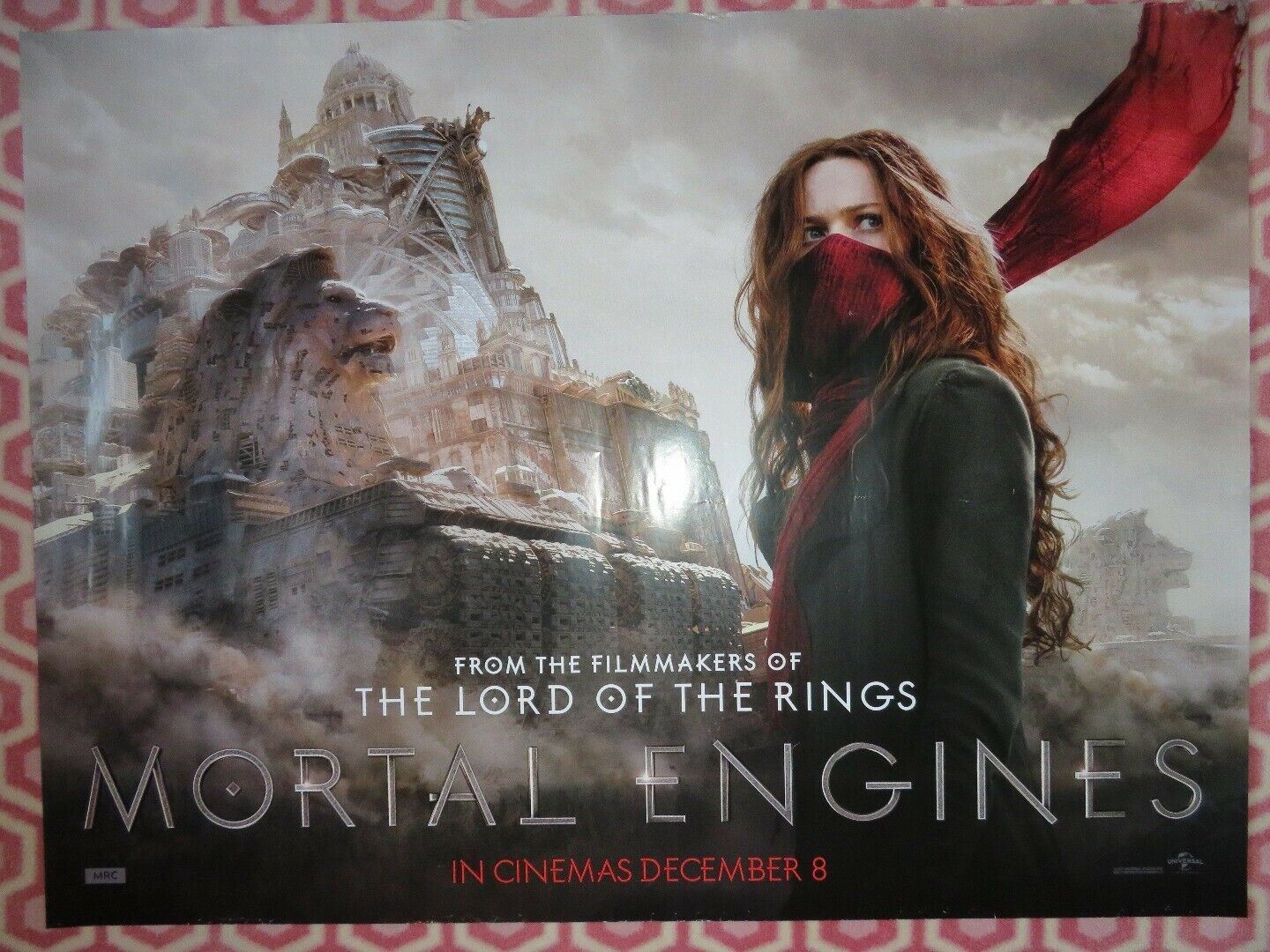 MORTAL ENGINES QUAD (30"x 40") ROLLED POSTER ROBERT SHEEHAN HERA HILMAR 2018