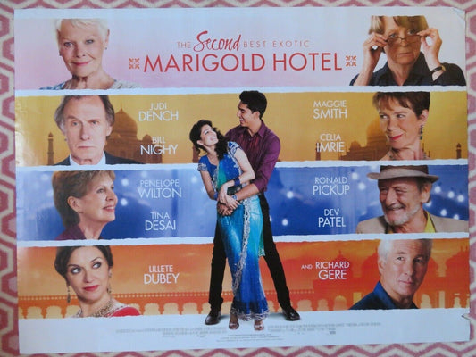 THE SECOND BEST EXOTIC MARIGOLD HOTEL QUAD (30"x 40") ROLLED POSTER JUDI DENCH