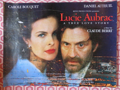 LUCIE AUBRAC QUAD (30"x 40") ROLLED POSTER CAROLE BOUQUET DANIEL AUTEUIL 1997