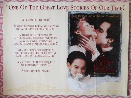 THE AGE OF INNOCENCE QUAD (30"x 40") ROLLED POSTER DANIEL DAY LEWIS M. SCORSESE