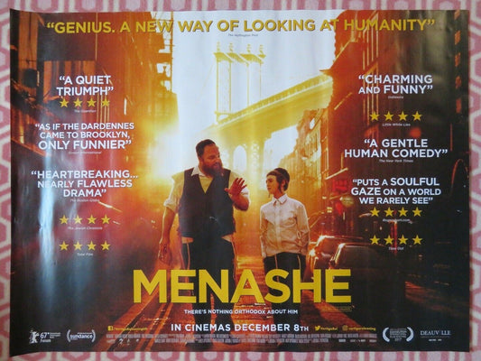 MENASHE QUAD (30"x 40") ROLLED POSTER JEWISH FILM 2017