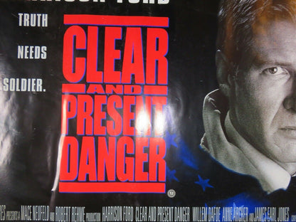 CLEAR AND PRESENT DANGER QUAD (30"x 40") ROLLED POSTER HARRISON FORD TOM CLANCY