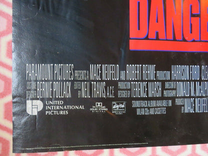 CLEAR AND PRESENT DANGER QUAD (30"x 40") ROLLED POSTER HARRISON FORD TOM CLANCY