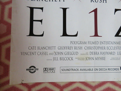 ELIZABETH QUAD (30"x 40") ROLLED POSTER CATE BLANCHETT GEOFFREY RUSH 1998