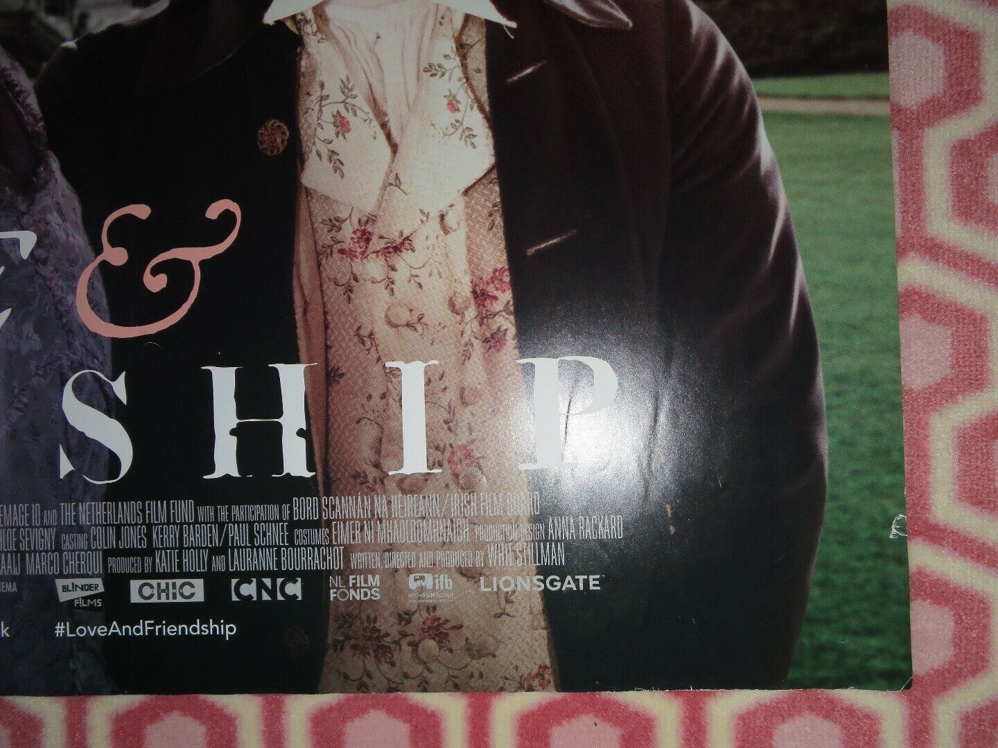 LOVE & FRIENDSHIP QUAD (30"x 40") ROLLED POSTER STEPHEN FRY KATE BECKINGSALE '16