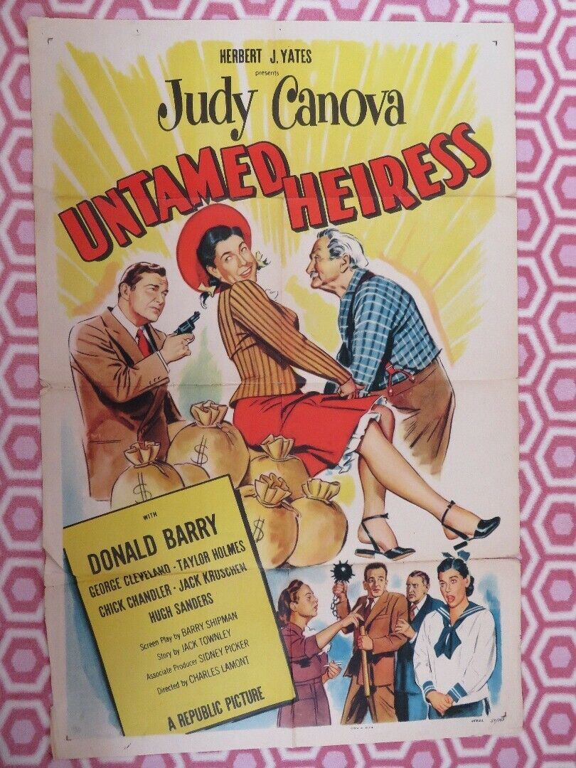 UNTAMED HEIRESS US ONE SHEET (27 x 41)POSTER DONALD BARRY CHARLES LAMONT 1954