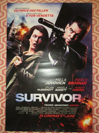 SURVIVOR UK ONE SHEET (27"x 41") ROLLED POSTER MILLA JOVOVICH PIERCE BROSNAN '15