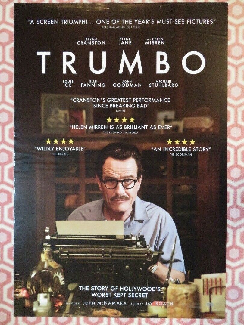 TRUMBO UK ONE SHEET (27"x 41") ROLLED POSTER BRYAN CRANSTON DIANE LANE 2015