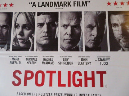 SPOTLIGHT UK ONE SHEET (27"x 41") ROLLED POSTER MARK RUFFALO MICHAEL KEATON 2015