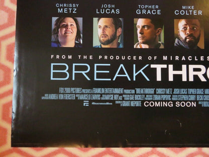 BREAKTHROUGH UK ONE SHEET (27"x 41") ROLLED POSTER CHRISSY METZ JOSH LUCAS