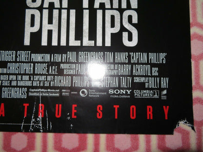 CAPTAIN PHILLIPS UK ONE SHEET (27"x 41") ROLLED POSTER TOM HANKS TRUE STORY 2013