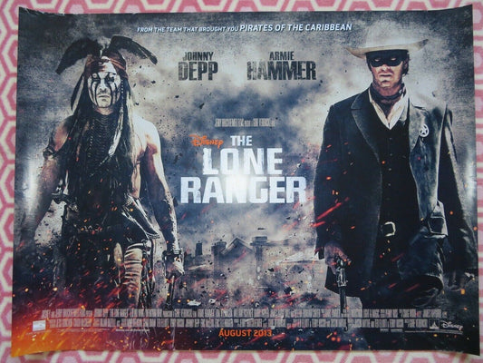 THE LONE RANGER QUAD (30"x 40") ROLLED POSTER DISNEY JONNY DEPP ARMIE HAMMER