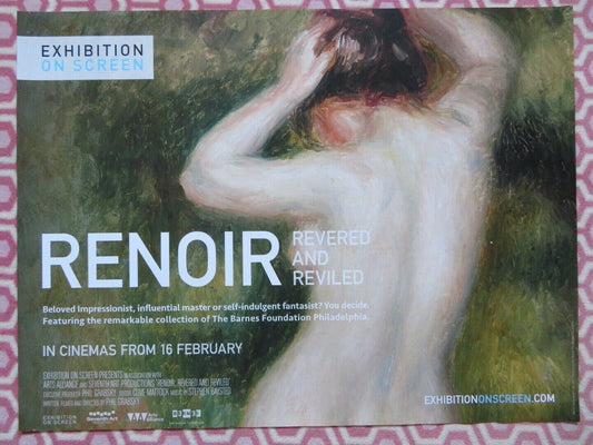 RENOIR REVERED AND REVILED QUAD (30"x 40") ROLLED POSTER EXHIBITION ON SCREEN 16