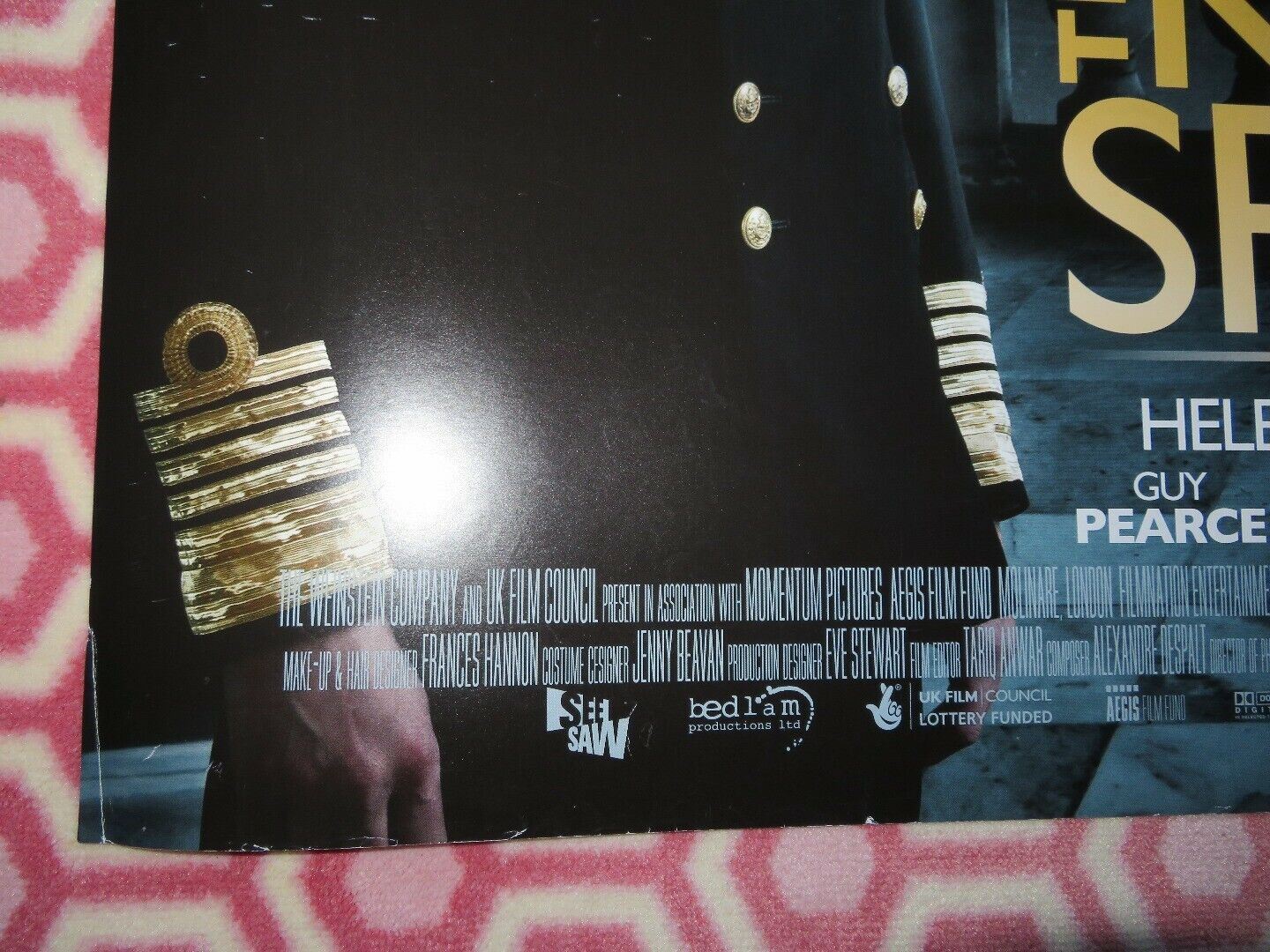 THE KING'S SPEECH QUAD (30"x 40") ROLLED POSTER COLIN FIRTH GEOFFREY RUSH 2010