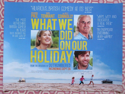 WHAT WE DID ON OUR HOLIDAY QUAD (30"x 40") ROLLED POSTER ROSAMUND PIKE D.TENNANT