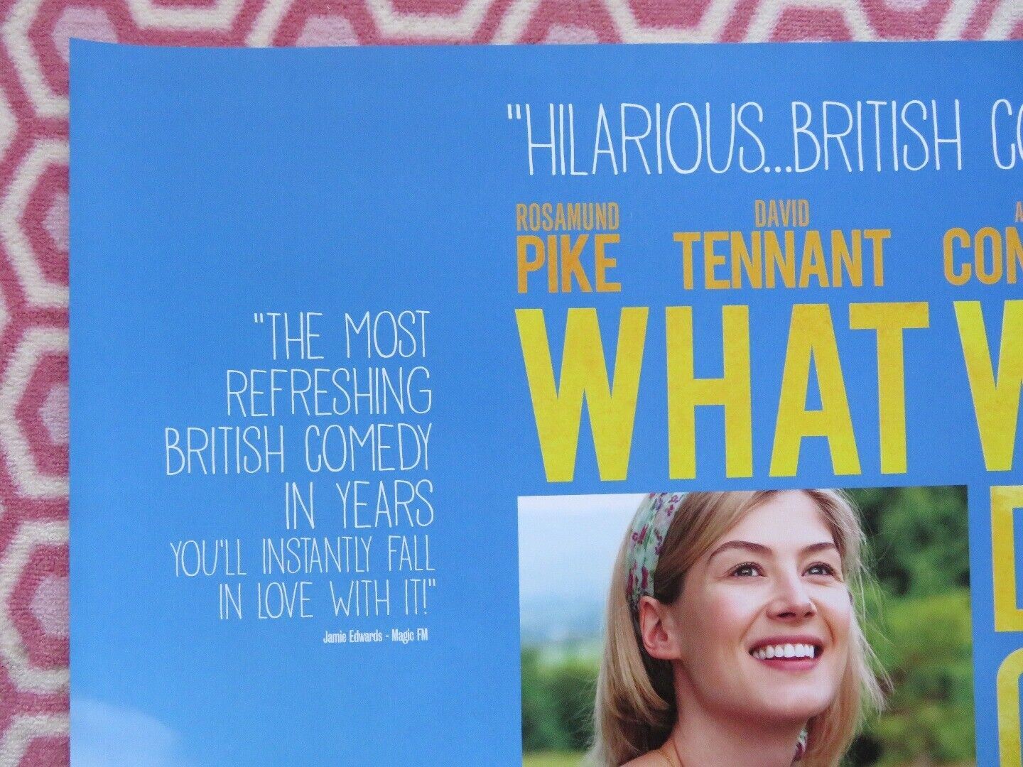 WHAT WE DID ON OUR HOLIDAY QUAD (30"x 40") ROLLED POSTER ROSAMUND PIKE D.TENNANT