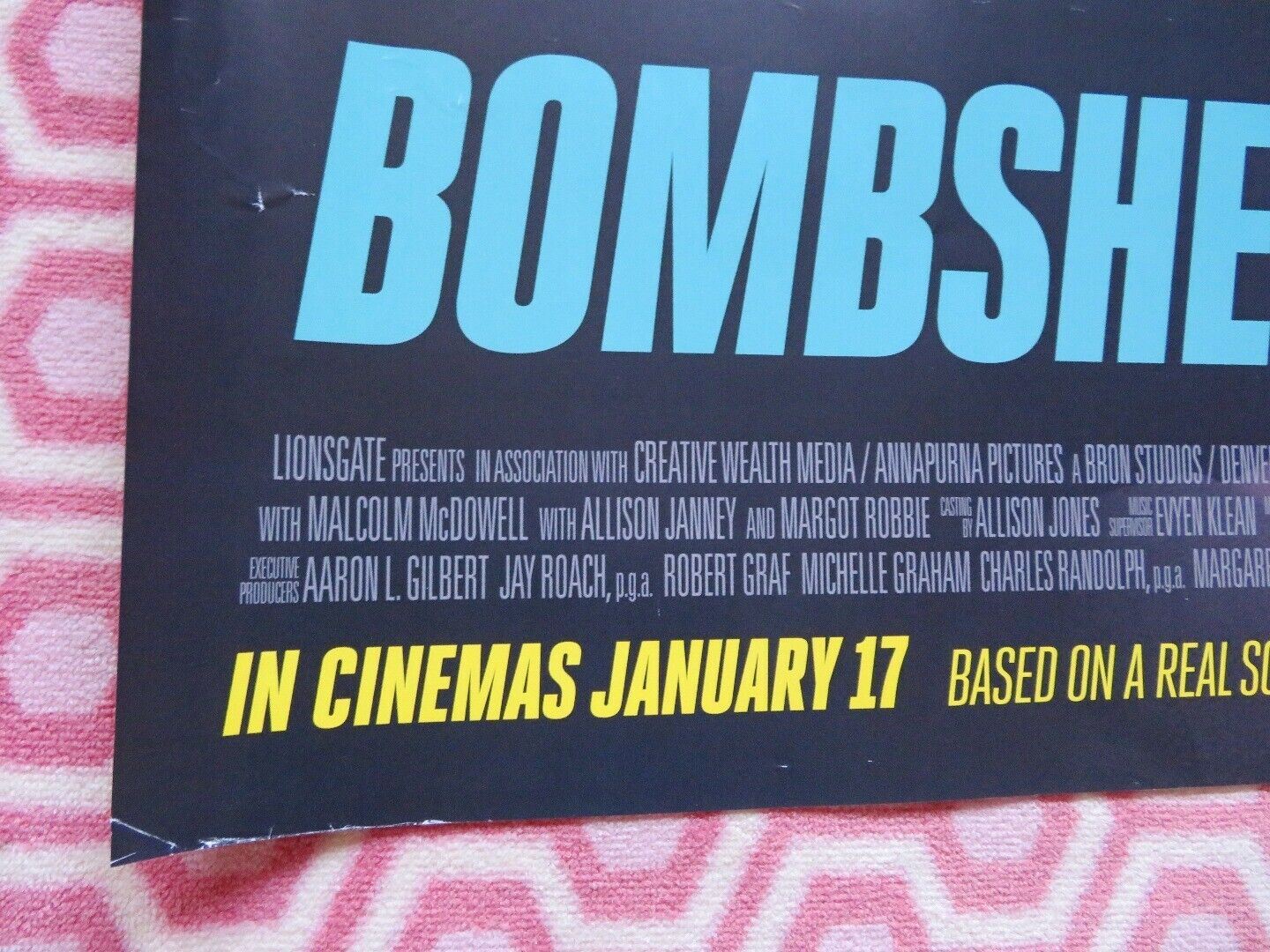 BOMBSHELL QUAD (30"x 40") ROLLED POSTER CHARLIZE THERON NICOLE KIDMAN M.ROBBIE