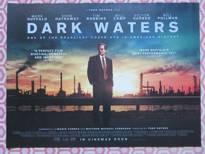 DARK WATERS QUAD (30"x 40") ROLLED POSTER MARK RUFFALO ANNE HATHAWAY TIM ROBINS