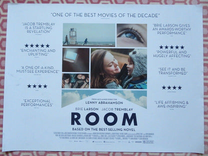 ROOM QUAD (30"x 40") ROLLED POSTER BRIE LARSON JACOB TREMBLAY EMMA DONOGHUE 2015