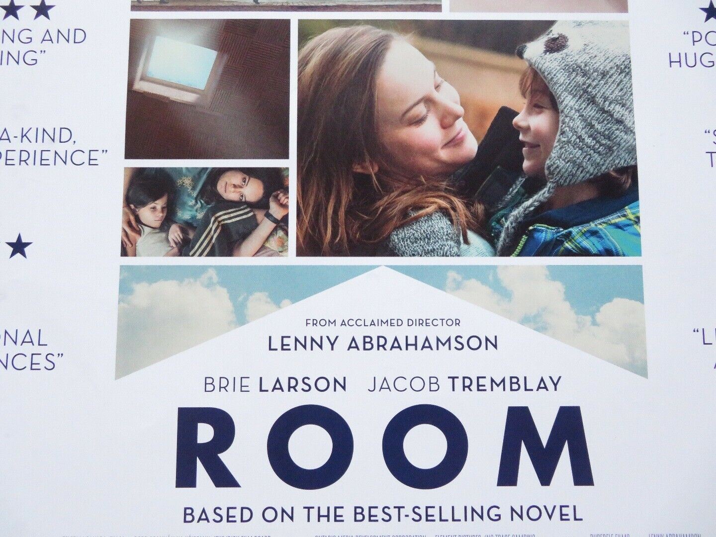 ROOM QUAD (30"x 40") ROLLED POSTER BRIE LARSON JACOB TREMBLAY EMMA DONOGHUE 2015