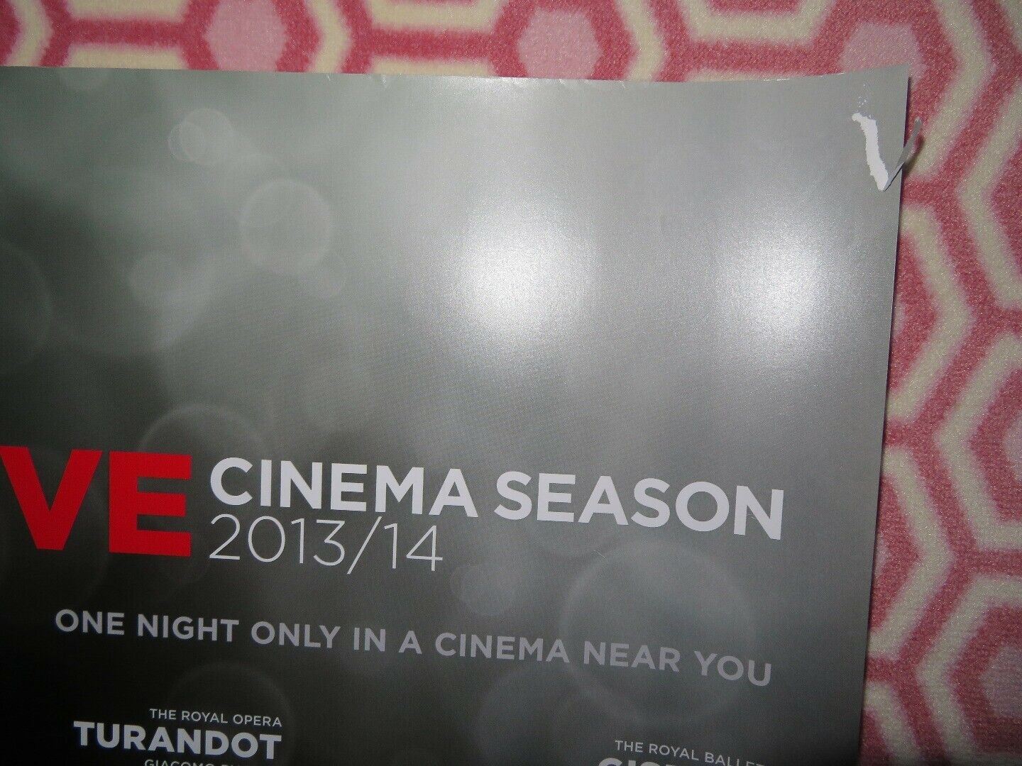 ROYAL OPERA HOUSE LIVE CINEMA SEASON 2013/14 QUAD (30"x 40") ROLLED POSTER