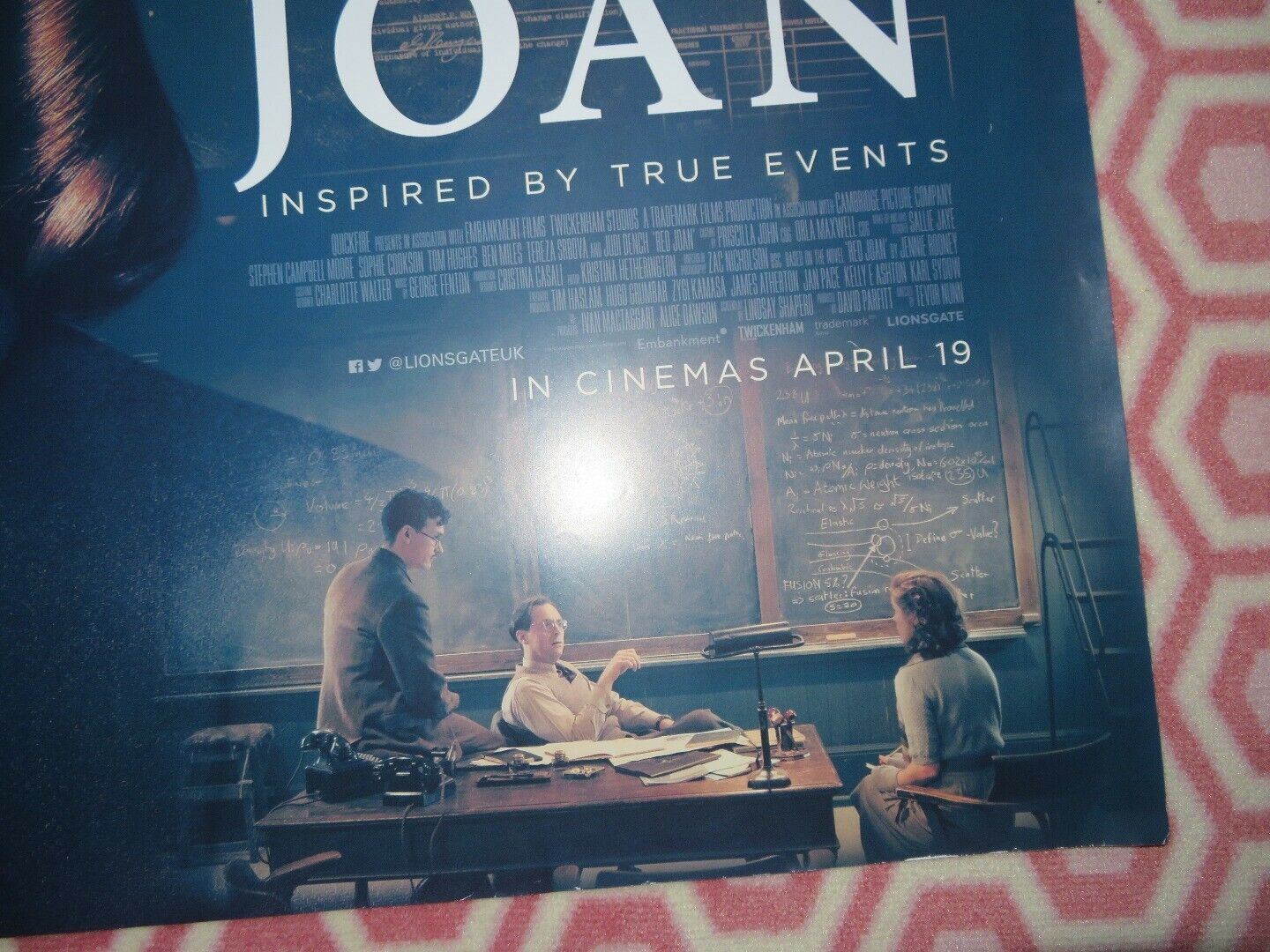 RED JOAN QUAD (30"x 40") ROLLED POSTER SOPHIE COOKSON TOM HUGHES JUDI DENCH 2018