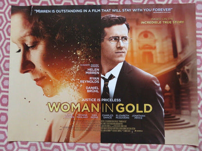 WOMAN IN GOLD QUAD (30"x 40") ROLLED POSTER HELEN MIRREN RYAN REYNOLDS 2015